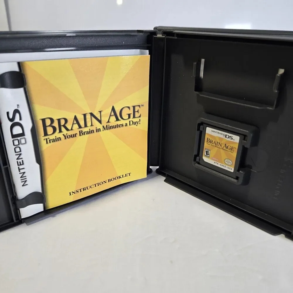 Nintendo DS Brain Age 1 & Brain Age 2 Lot Bundle - Complete in Box (CIB)